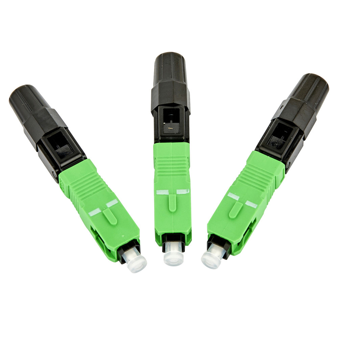 SC APC Fiber Optic Fast Connector, sc fast connector สีเขียว แอสเซมบลีด่วน 0