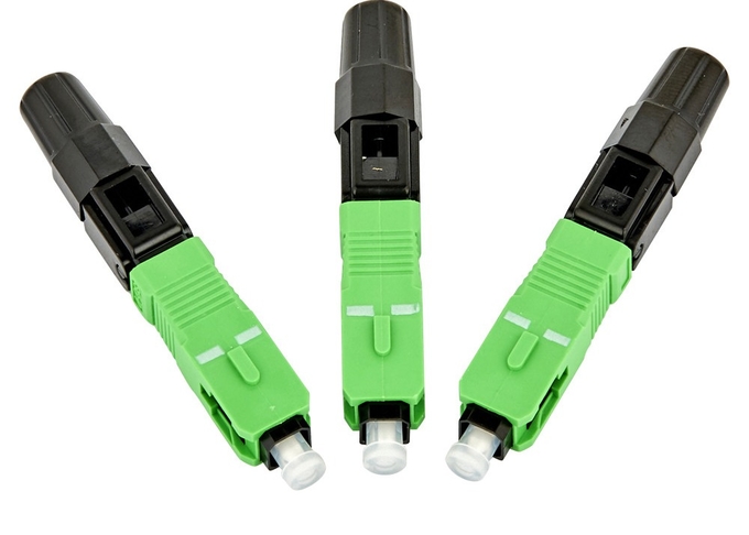 SC APC Fiber Optic Fast Connector, sc fast connector สีเขียว แอสเซมบลีด่วน 1