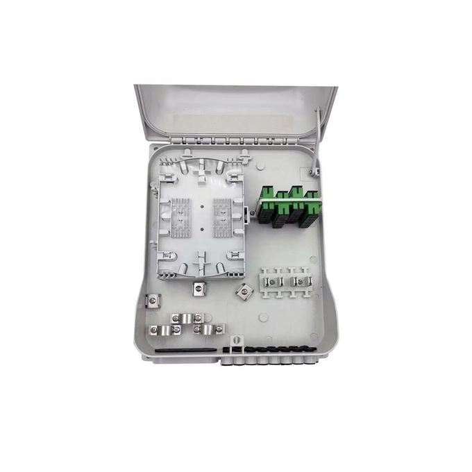 อุปกรณ์ไฟเบอร์ออปติก FTTH Product Waterproof 24 Core Terminal White Box IP65 Wall Method 1