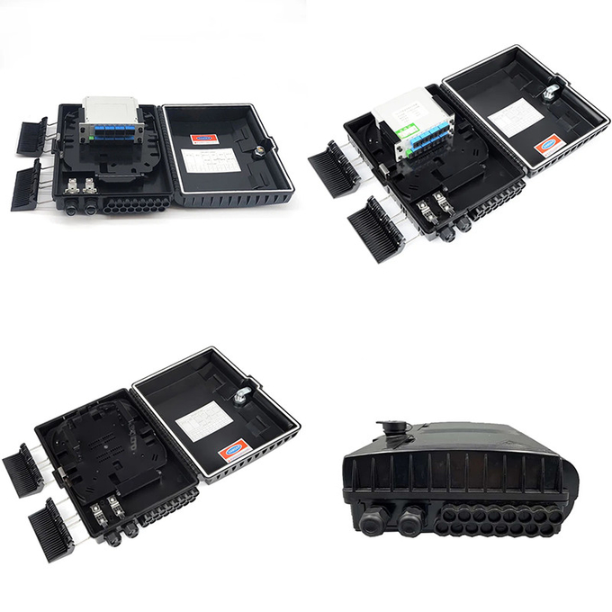 ชุดอุปกรณ์ไฟเบอร์ออปติก FTTH Box 16 Core Fiber Optic Distribution ABS Black Box IP65 5
