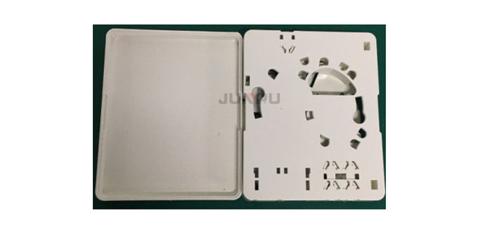 ผนังเทอร์มินัลกล่องไฟเบอร์ขนาดเล็กแบบติดตั้งบนผนัง 2 พอร์ตพร้อมวัสดุ PC ABS 0